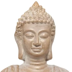 Atmosphera Boeddha beeld - binnen/buiten - stone - 39 cm - goud