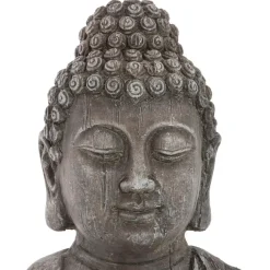 Atmosphera Boeddha hoofd beeld - binnen/buiten - stone - 50 cm