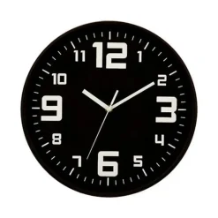 Atmosphera Elian Klok - zwart / wit - 30 cm - wandklok modern