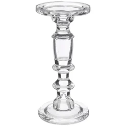 Kandelaars En Windlichten-Atmosphera kaarsen kandelaar - stompkaarsen - glas - 24 cm