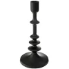 Atmosphera kaarsen kandelaar - dinerkaarsen - zwart - H26 cm