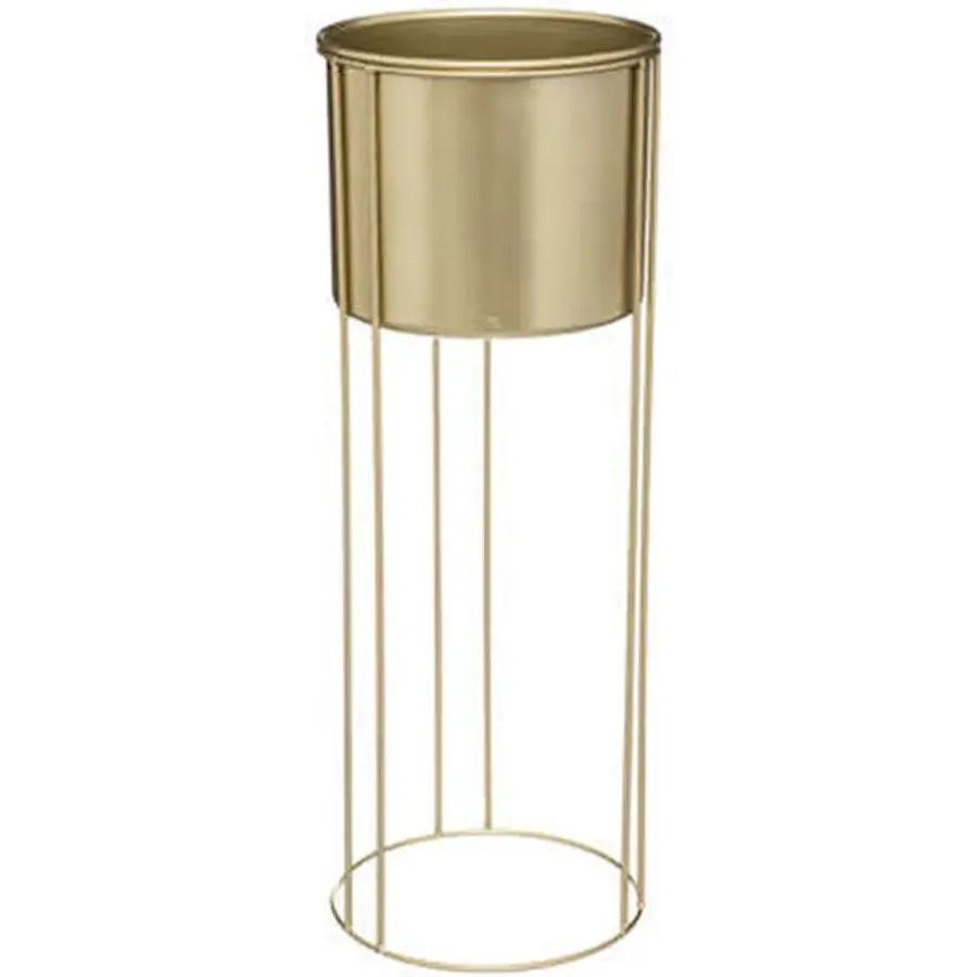 Atmosphera Plantenpotten - 2x - standaard - goud - 41 en 58 cm