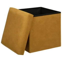 Poefen-Atmosphera Storage Poef/Hocker - Opvouwbaar - Okergeel - 38x38 cm