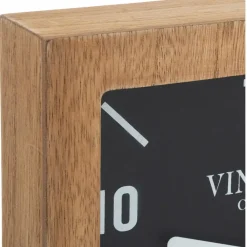 Klokken-Atmosphera Tafelklok Swiss op standaard - bruin/zwart - D20 cm
