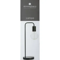 Atmosphera Tafellamp/bureaulamp Design Light - zwart - 46 cm