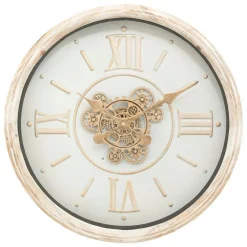 Atmosphera Wandklok/muur klok Florence - Vintage Wood - D50 cm