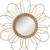 Atmosphera Wandspiegel - bloem - rotan - D38 cm - bohemian