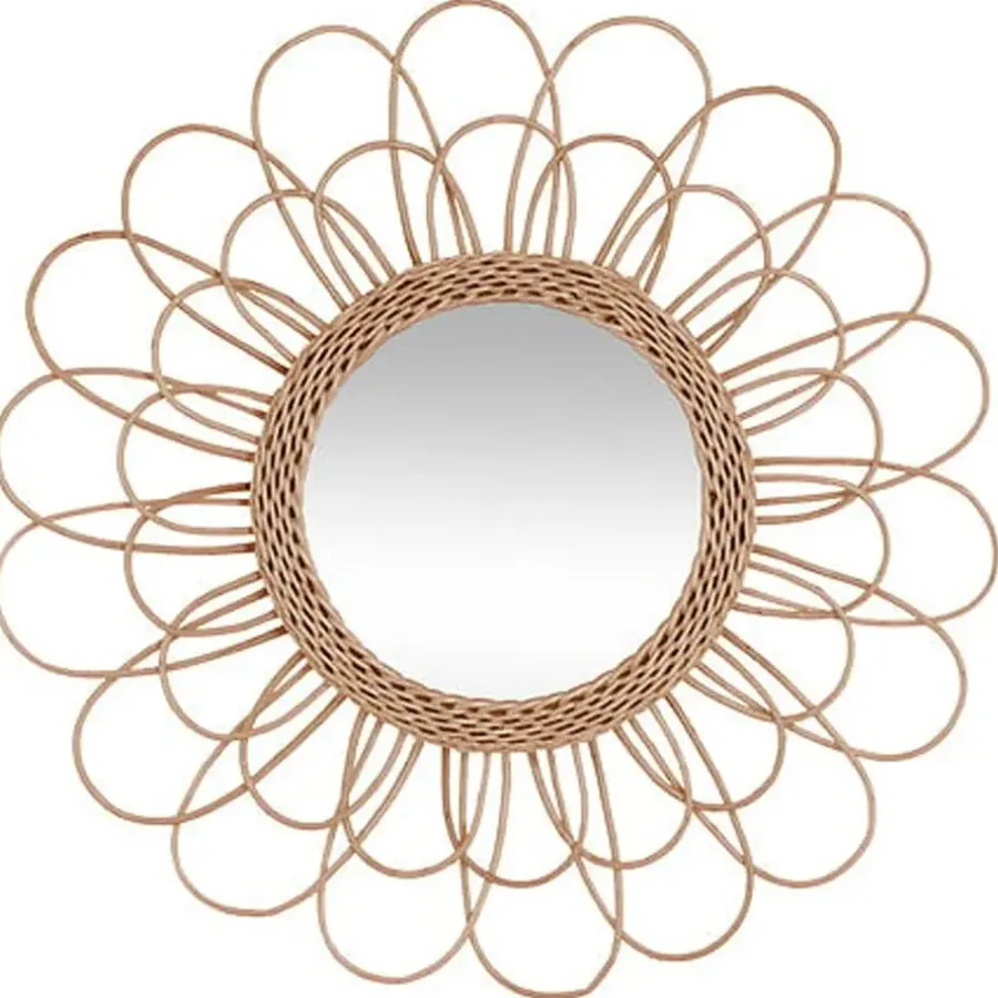 Spiegels-Atmosphera Wandspiegel Caya - Boho/ibiza stijl - rotan - 56 cm