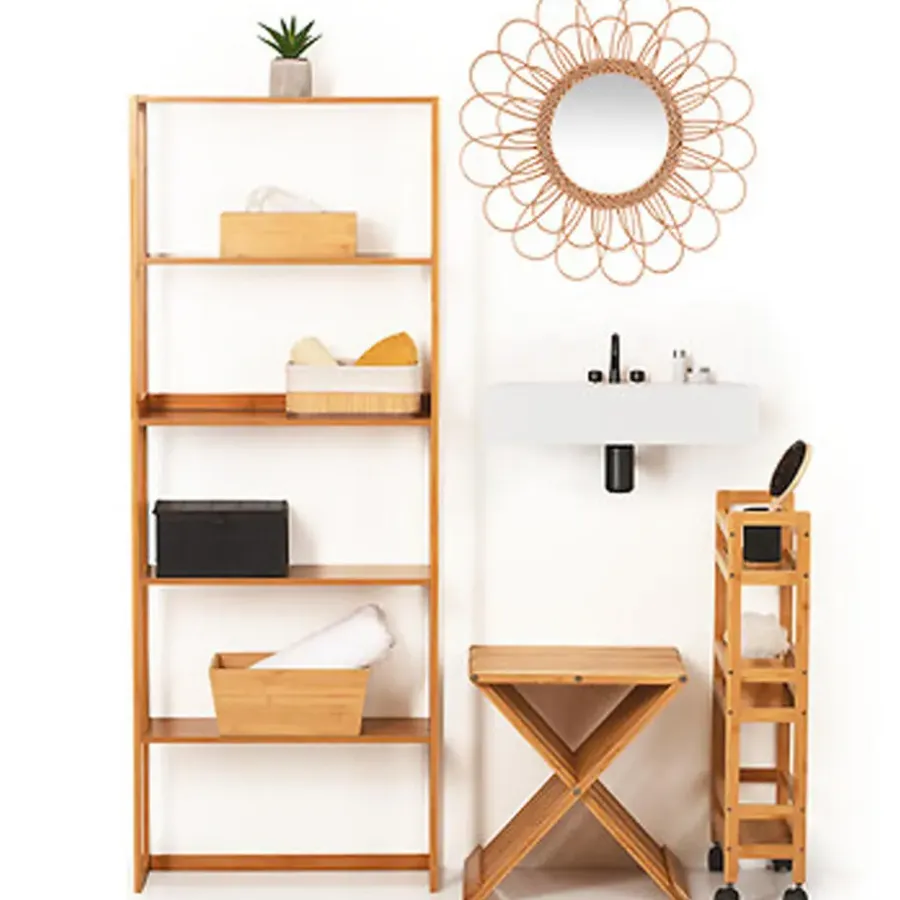 Spiegels-Atmosphera Wandspiegel Caya - Boho/ibiza stijl - rotan - 56 cm