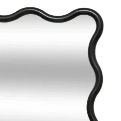 Atmosphera Wandspiegel Waves - zwart - 89 x 59 cm - kunststof