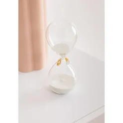 Atmosphera Zandloper - decoratie/tijd - 30 minuten - wit zand