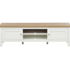 Tv Meubels-Beliani ATOCA - TV-meubel - Lichthout/Wit - MDF