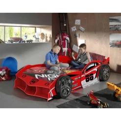 1-Persoons Bedden-Vipack Autobed Max 90x200cm - rood