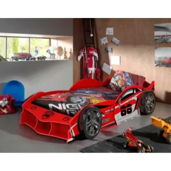 1-Persoons Bedden-Vipack Autobed Max 90x200cm - rood