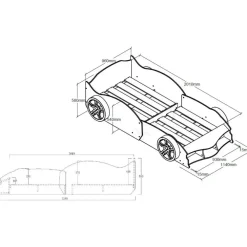1-Persoons Bedden-Vipack Autobed Max 90x200cm - rood
