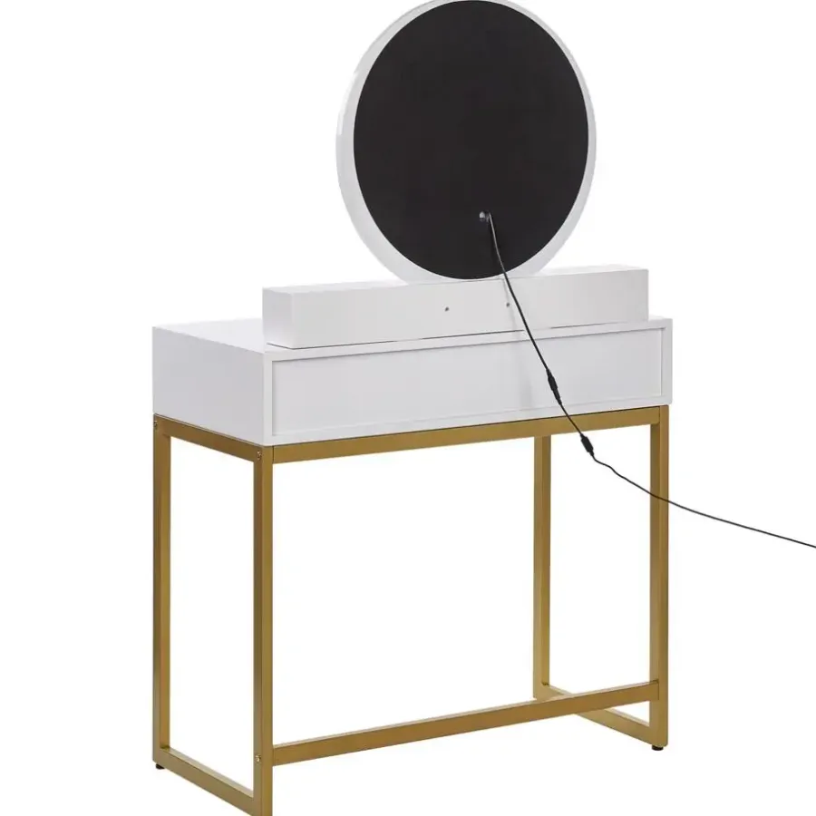 Kaptafels-Beliani AUXON - Kaptafel - Wit - MDF