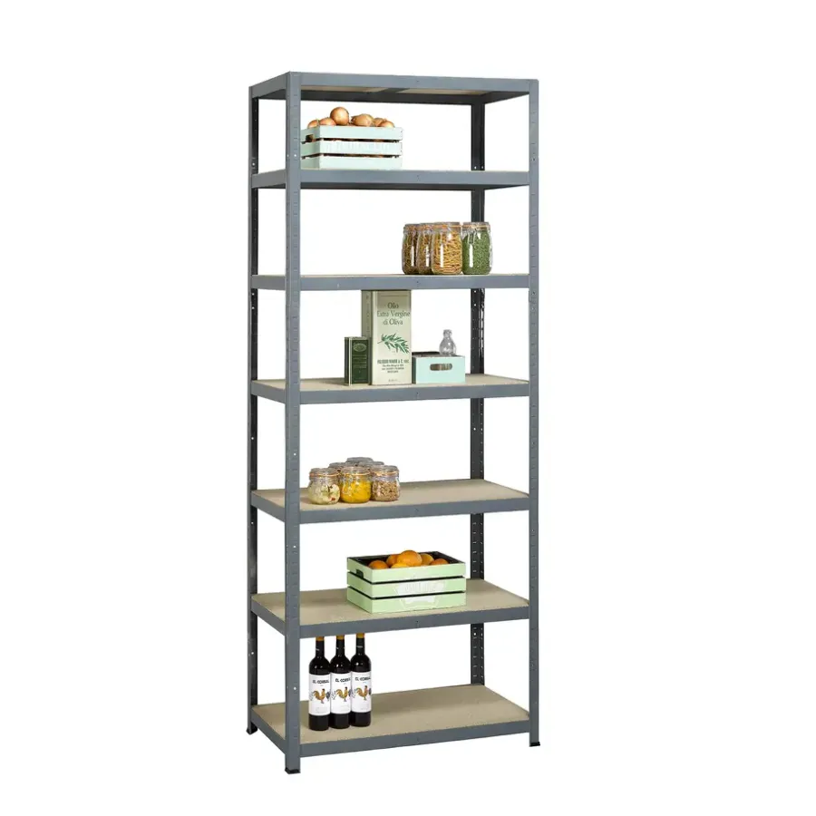 Erro Avasco Stellingkast - Zilver - Extra hoog - Metaal - 222x90x45cm