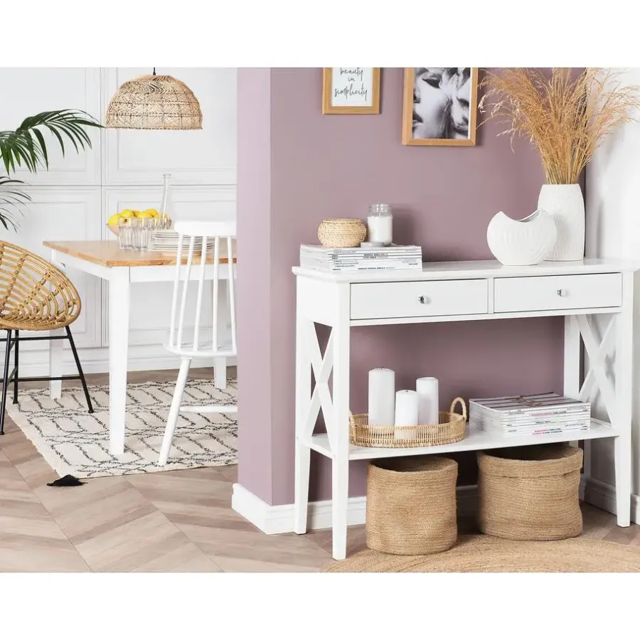 Beliani AVENUE - Consoletafel - Wit - MDF