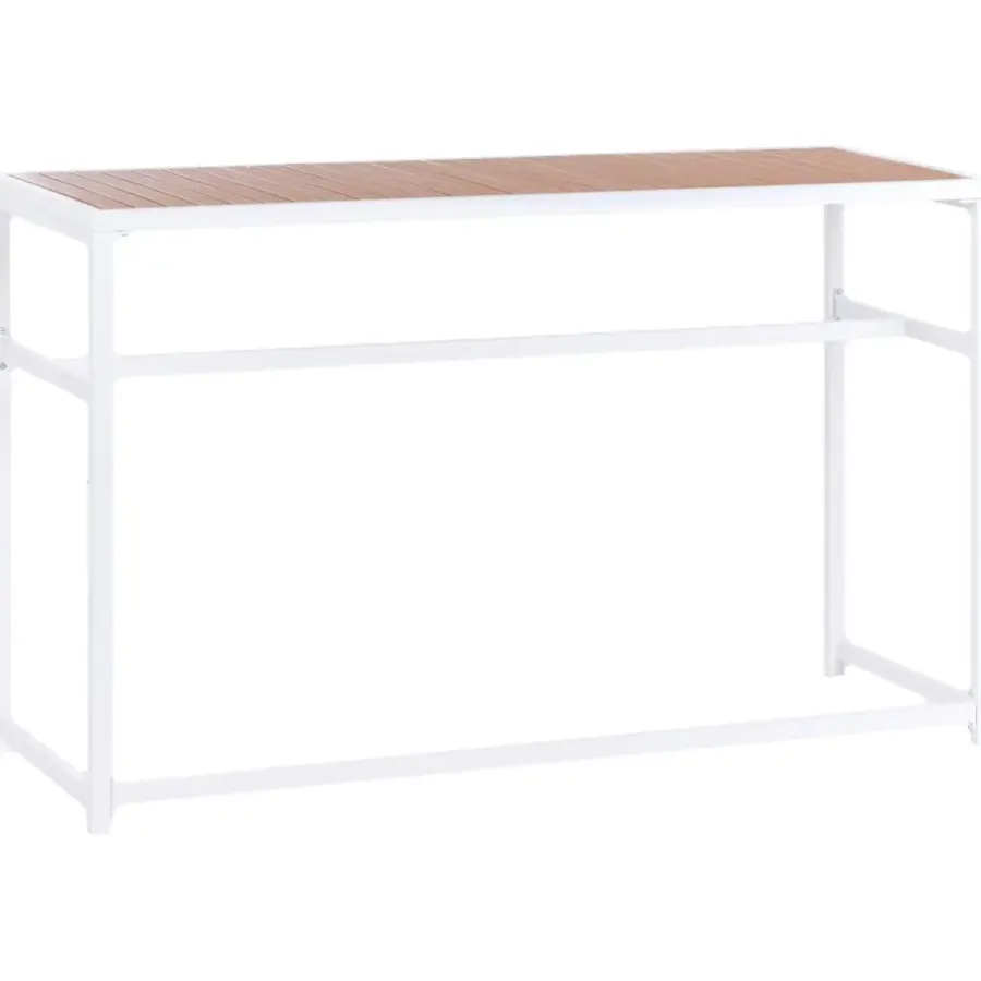 Beliani AVETRANA - Tuintafel - Wit - 150 x 50 cm - Staal