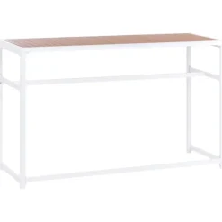Beliani AVETRANA - Tuintafel - Wit - 150 x 50 cm - Staal