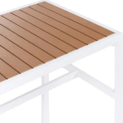 Beliani AVETRANA - Tuintafel - Wit - 150 x 50 cm - Staal