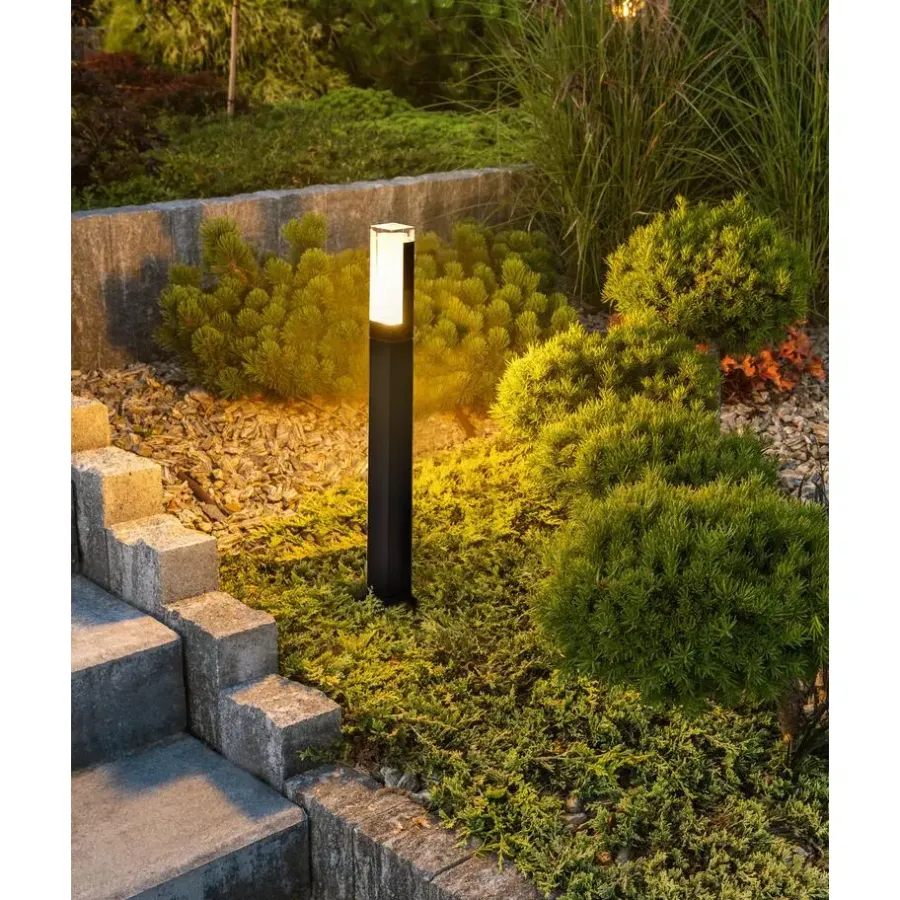 Beliani AWUNA - Tuinverlichting - Zwart - Aluminium