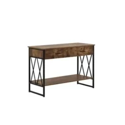 Beliani AYDEN - Consoletafel - Donkere houtkleur - MDF