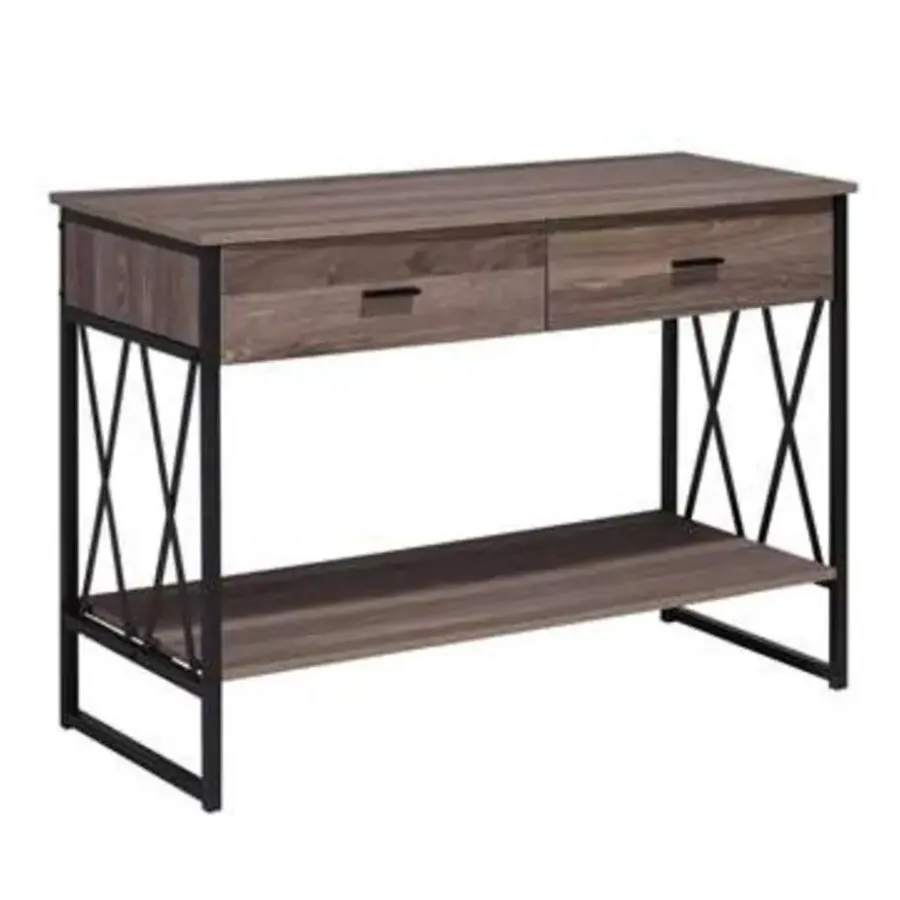 Beliani AYDEN - Consoletafel - Donkere houtkleur - Vezelplaat