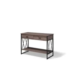 Beliani AYDEN - Consoletafel - Donkere houtkleur - Vezelplaat