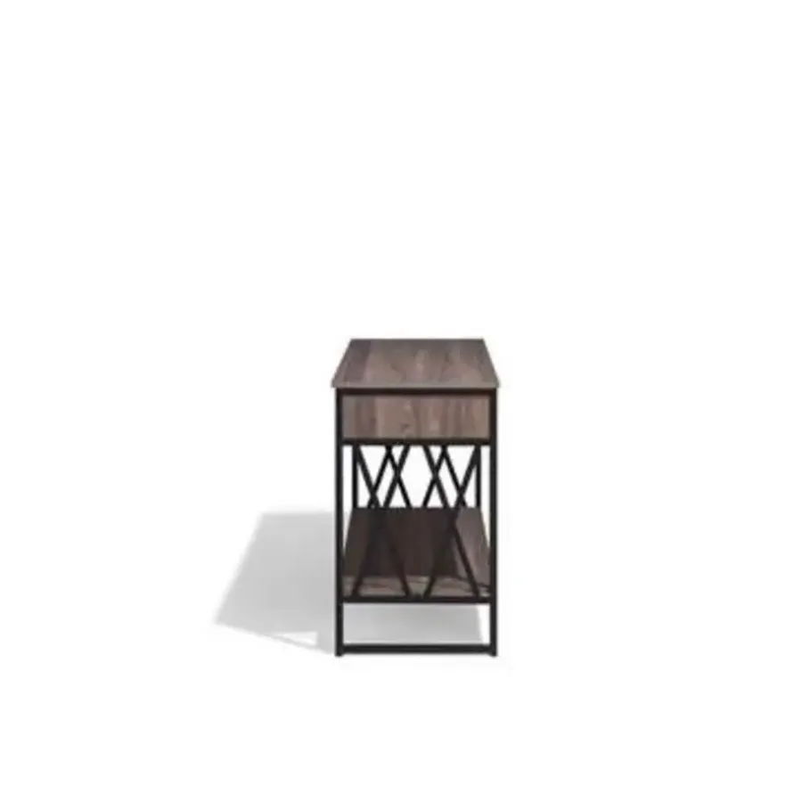 Beliani AYDEN - Consoletafel - Donkere houtkleur - Vezelplaat