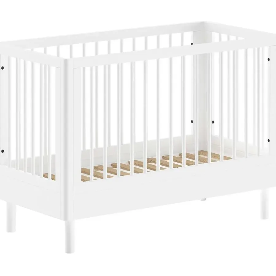 Vipack Babybed Forrest 60 x 120cm - verstelbaar - wit beukenhout