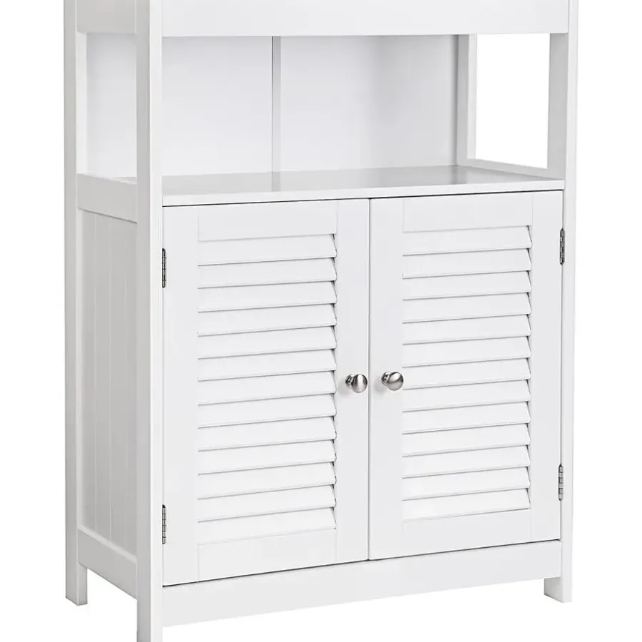 Hoge Kasten-Songmics Badkamerkast Maggy 60cm - wit