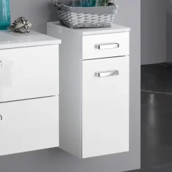 Held Badkamerkastje Bobbi 30cm 1 lade en 1 deur - wit