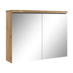 Spiegelkasten-Badplaats Badkamerkast Paso 80 x 20 x 60 cm - Eiken - Spiegelkast Badkamer