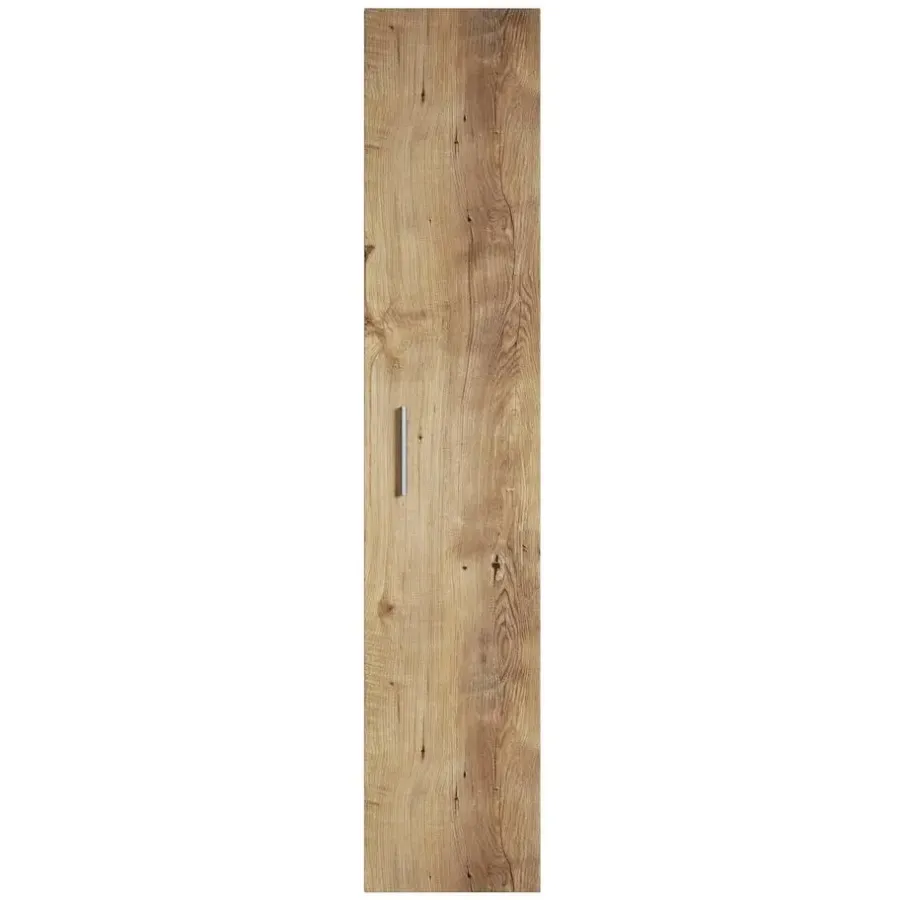 Hoge Kasten-Badplaats Badkamerkast Pluto 30 x 30 x 150 cm - Kastanje Eiken -Hangende