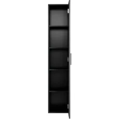 Badplaats Badkamerkast Pluto 30 x 30 x 150 cm - Zwart - Hangende Badkamerkasten