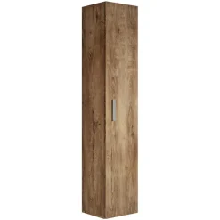 Badplaats Badkamerkast Pluto 30 x 30 x 150 cm - Bruin eiken - Hangende