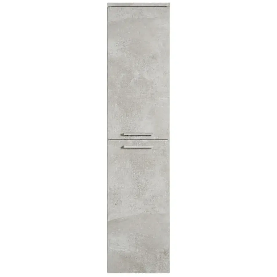 Hoge Kasten-Badplaats Badkamerkast Saturnus 35 x 35 x 130 cm - Beton Grijs - Hangende