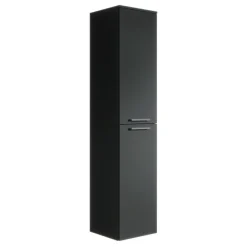 Hoge Kasten-Badplaats Badkamerkast Saturnus 35 x 35 x 130 cm - Zwart - Hangende Kolomkast