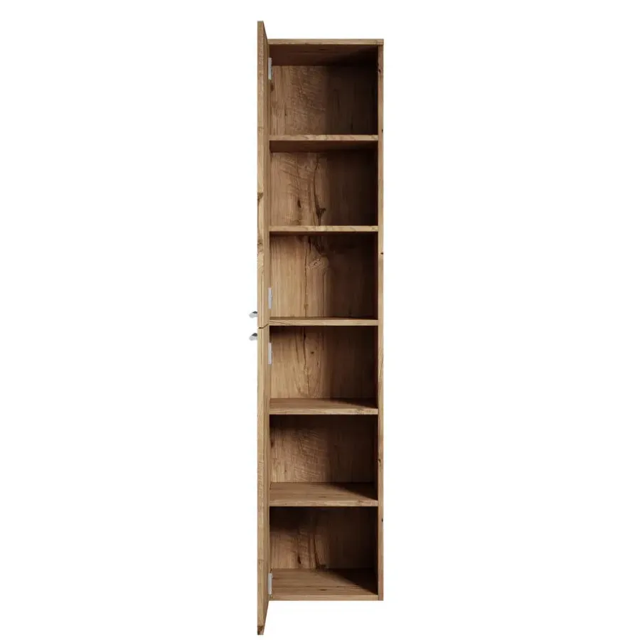 Badplaats Badkamerkast Venus 30 x 30 x 160 cm - Kastanje Eiken - Hangende