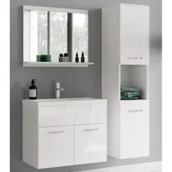 Badmeubelsets-Badplaats Badkamermeubel Set Montreal 60 x 35 cm - Wit Hoogglans - Badmeubel met