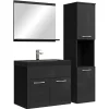 Badmeubelsets-Badplaats Badkamermeubel Set Montreal 60 x 35 cm - Hoogglans Zwart - Badmeubel