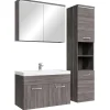 Badplaats Badkamermeubel Set Paso 80 x 40 cm - Grijs Eiken - Badmeubel met