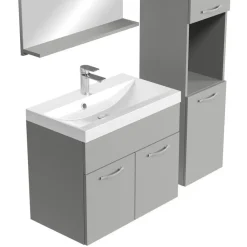 Badplaats Badkamermeubel Set Montreal 60 cm - Mat Grijs - Badmeubel met