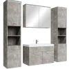 Badmeubelsets-Badplaats Badkamermeubel Set Paso XL 80 x 40 cm - Beton Grijs - Badmeubel met