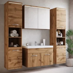 Badmeubelsets-Badplaats Badkamermeubel Set Paso XL 80 x 40 cm - Eiken - Badmeubel met