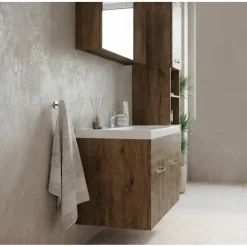Badplaats Badkamermeubel Set Paso 80 x 40 cm - Bruin Eiken - Badmeubel met