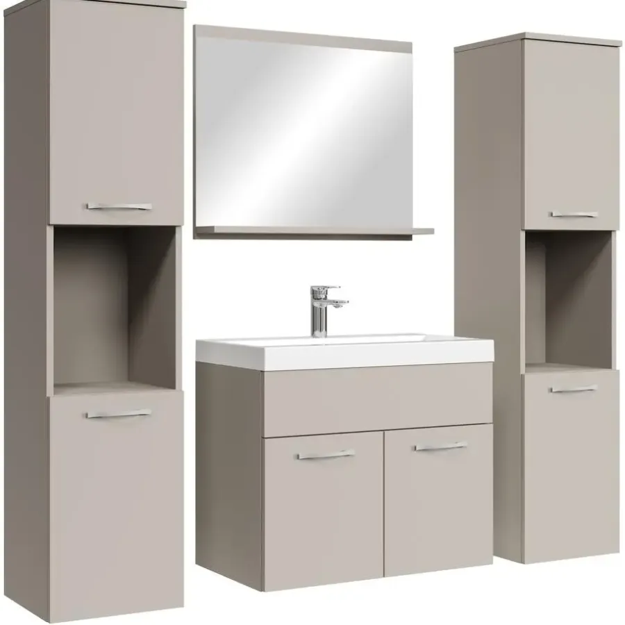 Badmeubelsets-Badplaats Badkamermeubel Set Montreal XL 60 x 35 cm - Beige - Badmeubel met