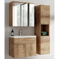 Badplaats Badkamermeubel Set Montreal 60 cm - Kastanje Eiken - Badmeubel met