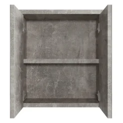 Badplaats Spiegelkast Toledo 60 x 20 x 60 cm - Beton Grijs - Badkamerkast